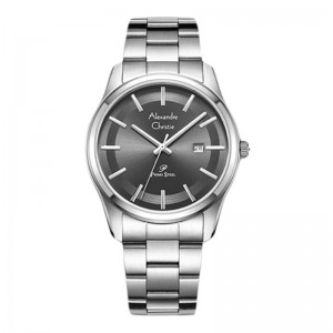 Alexandre Christie AC 1027 Silver Dark Grey Man Steel MDBSSDG